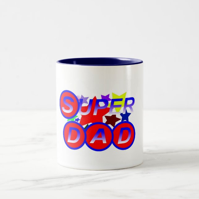 Super Dad Two-Tone Coffee Mug (Center)