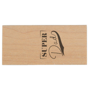 Super Dad Wood Flash Drive