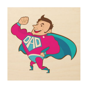 SUPER DAD WOOD WALL ART