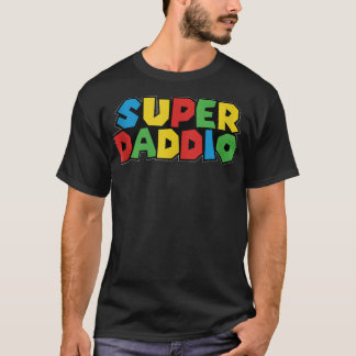 Super Daddio Funny Gamer Dad Fathers Day Video Gam T-Shirt