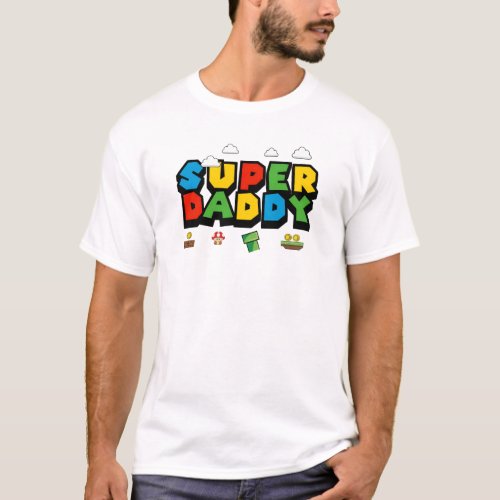 SUPER DADDY MARIO STYLE T_Shirt