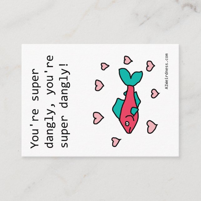 Super dangly fish - AI generated valentine Enclosure Card (Front)