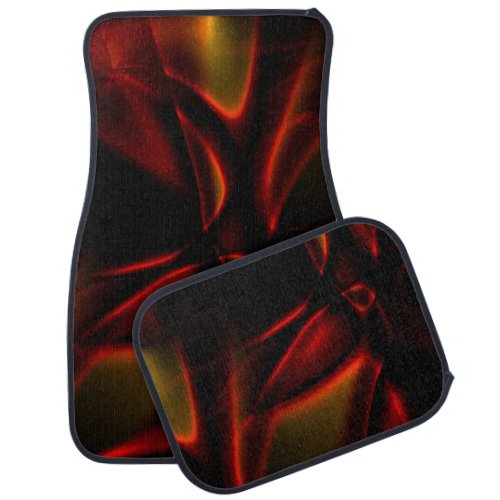 Super dark red weird pieces in silky to misty tone car floor mat