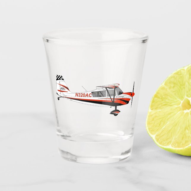 Super Decathlon Aerobatic Airplane Shot glass (Front)
