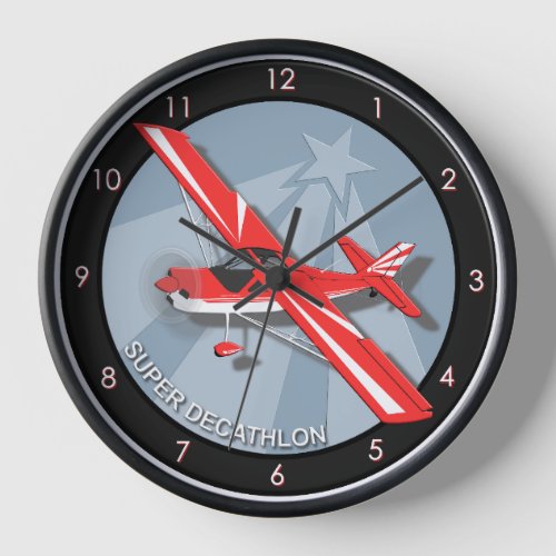 Super Decathlon Aerobatic Airplane Wall Clock