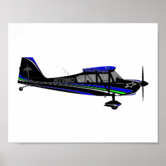 Super Decathlon with Sporty Black Paint Scheme Poster