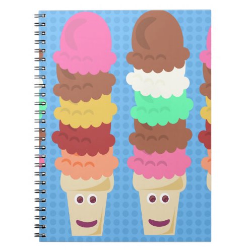 Super Decker Ice Cream Cones Notebook