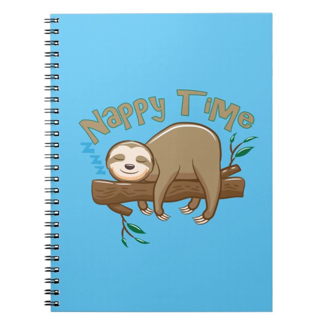 Super Delightful Baby Sloth Notebook (Front)