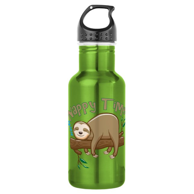 Super Delightful Baby Sloth Stainless Steel Water Bottle (Front)