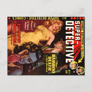 Super Detective #2 May 1950 Cool Noir Art Postcard