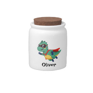 Super Dino Hero – Cute Flying T-Rex with Cape Candy Jar