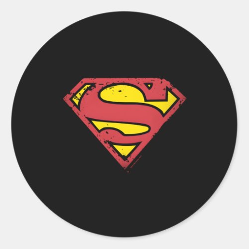 Super Distressed Shield Classic Round Sticker