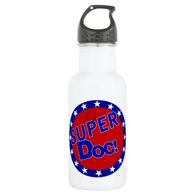 SUPER DOC - DOCTOR - PHYSICIAN WATER BOTTLE (Front)