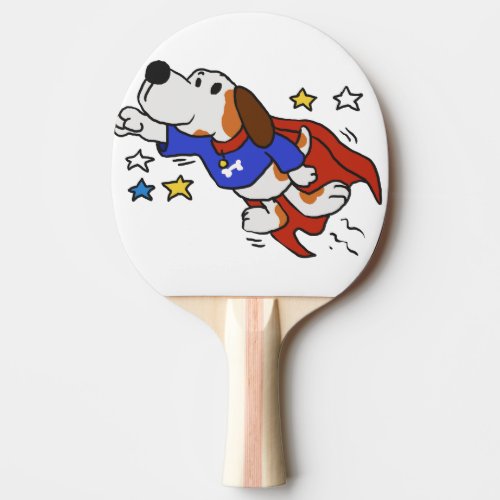 Super dog cartoon  choose background color ping pong paddle