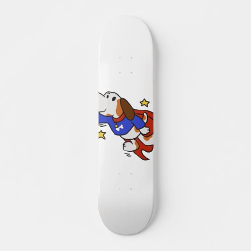 Super dog cartoon  choose background color skateboard