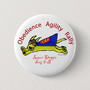 Super Doggie Does It All Pinback Button