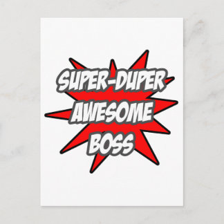 Super Duper Awesome Boss Postcard