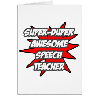 Super Duper Awesome Speech Teacher Cards