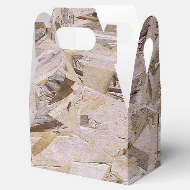 Super Duper Cool OSB Plywood Print Favor Boxes (Opened)