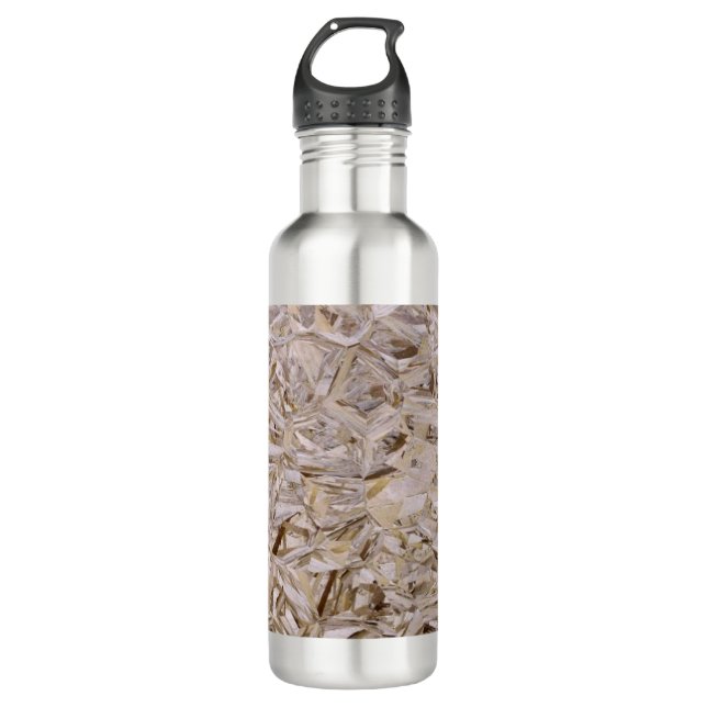 Super Duper Cool OSB Plywood Print Stainless Steel Water Bottle (Front)