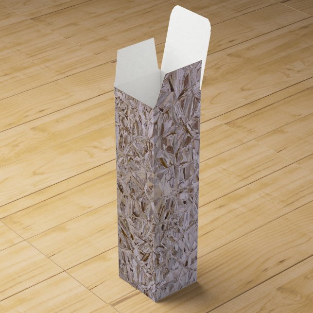 Super Duper Cool OSB Plywood Print Wine Box (Opened)