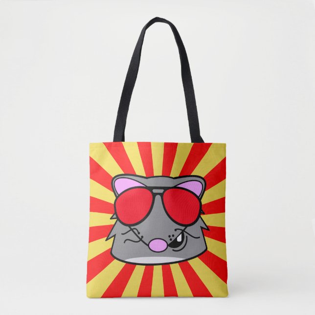 Super Duper Rad Rat Tote Bag (Front)