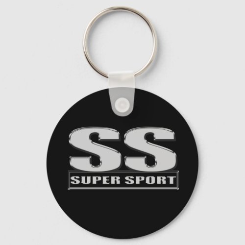 super duper sport black keychain