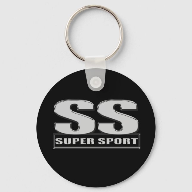 super duper sport black keychain (Front)