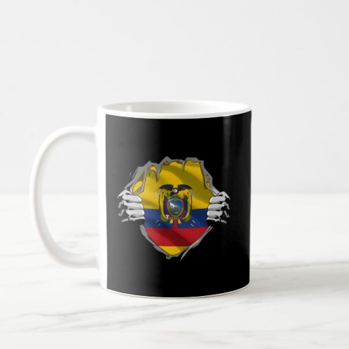 Super Ecuadorian Heritage Proud Ecuador Roots Flag Coffee Mug