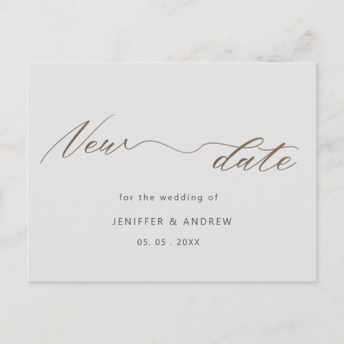 super elegant script change the date postcard