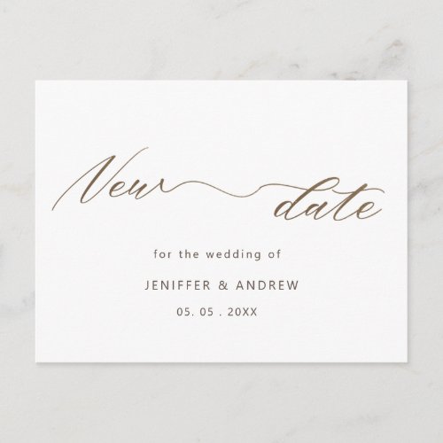 super elegant script change the date postcard