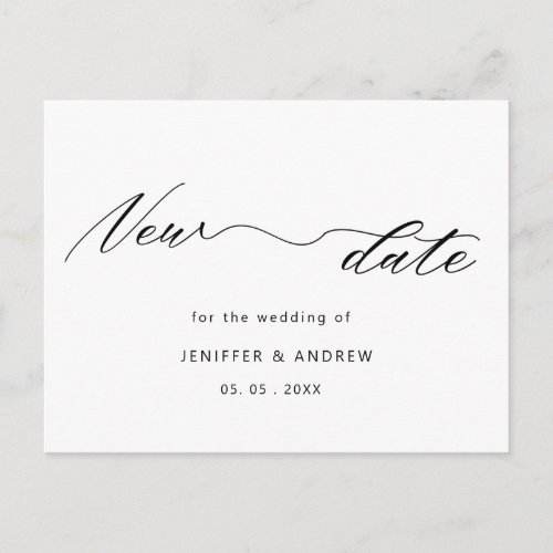 super elegant script change the date postcard