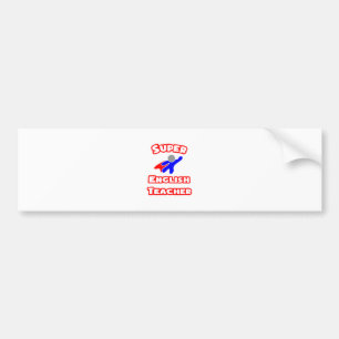 Super English Teacher Bumper Sticker