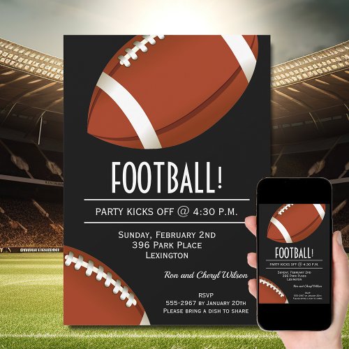 Super Fan Football Game Invitation