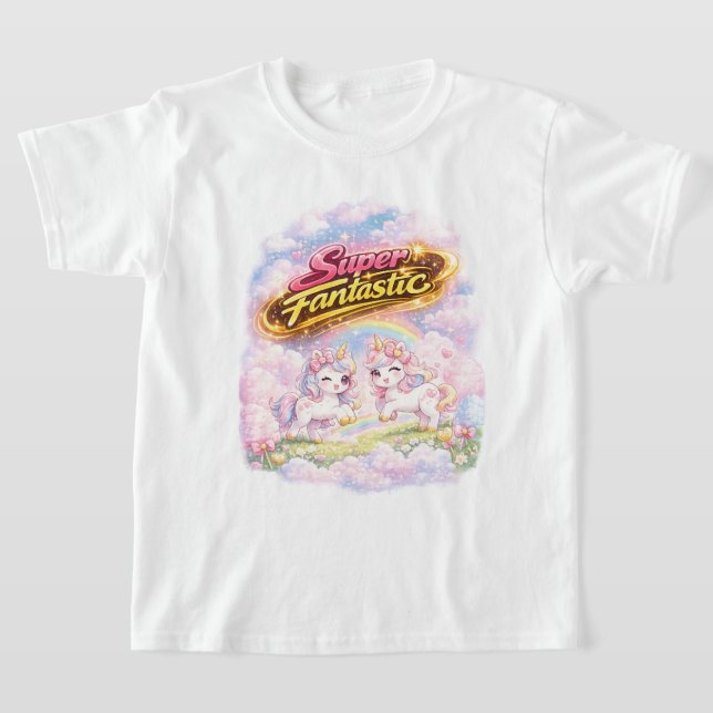 Super Fantastic Unicorn Time T-Shirt (Laydown)