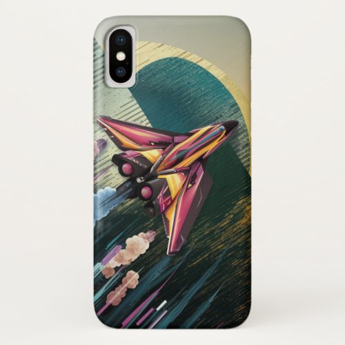 Super fast fighter jet drawn iPhone x case