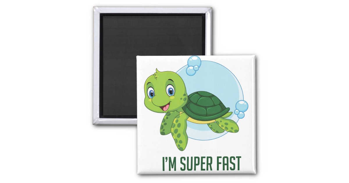 Super fast Turtle Magnet | Zazzle