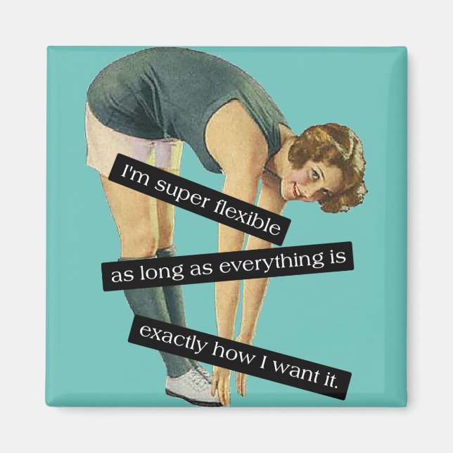 Super Flexible Funny Vintage Magnet (Front)
