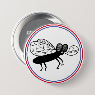 Super Fly says I VOTED! Button