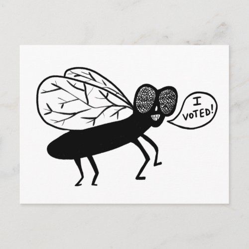 Super Fly says I VOTED Postcard