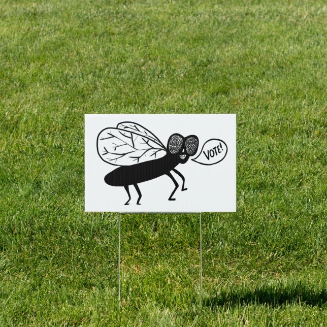 Super Fly says VOTE! Sign (Insitu)