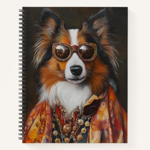 Super Fly Shetland Sheepdog Sheltie Notebook