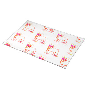 Super Frenchie Bulldog  Cloth Placemat