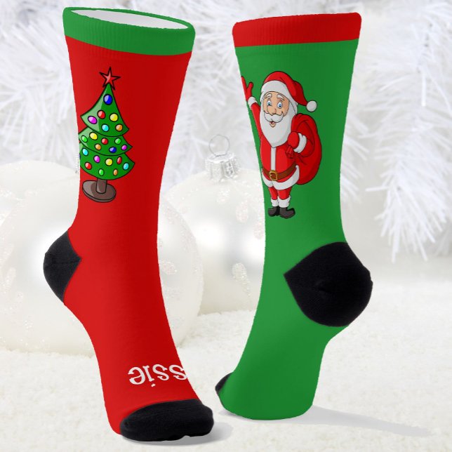 Super Fun Add Name Christmas Personalize Socks (Creator Uploaded)
