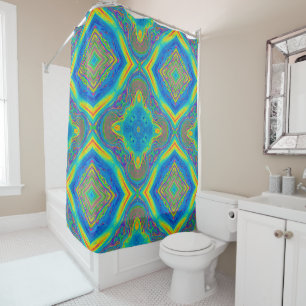 Super Fun Colorful  Abstract Shower Curtain