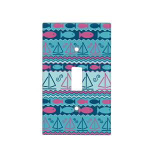Super Fun Fish And Sailboat Pattern Light Switch Cover