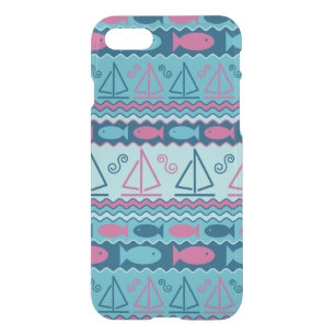 Super Fun Fish And Sailboat Pattern iPhone SE/8/7 Case