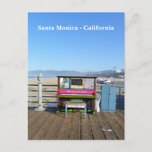Super Funky Santa Monica Postcard Postcard