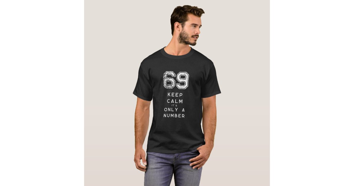 ShirtScope 69th Birthday Gift for 69 Year Old Jersey Number 69 Shirt XL