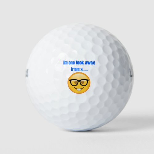 Super  Funny Nerd Geek Emoji Golf Balls